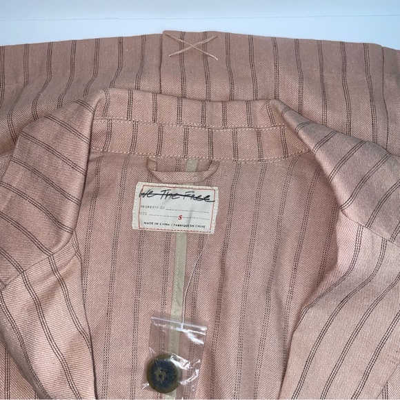 NWOT Free People We the Free Linen Blazer - Picture 7 of 9